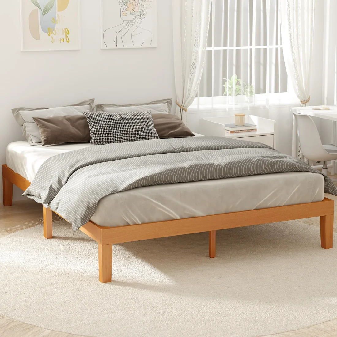 OLIXIS Full Platform Bed with Underbed Storage