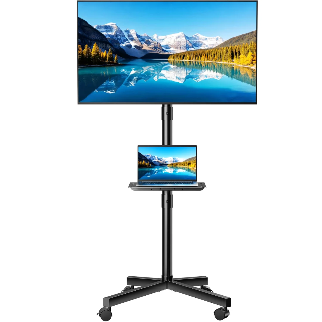 OLIXIS Rolling TV Stand with Wheels