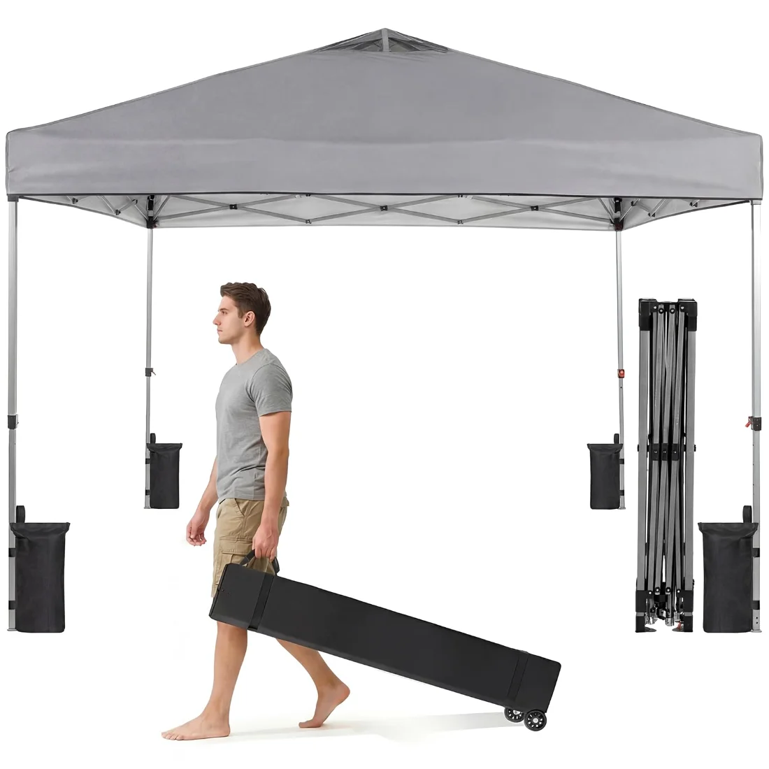 OLIXIS 10x10 Pop-Up Canopy, One-Push