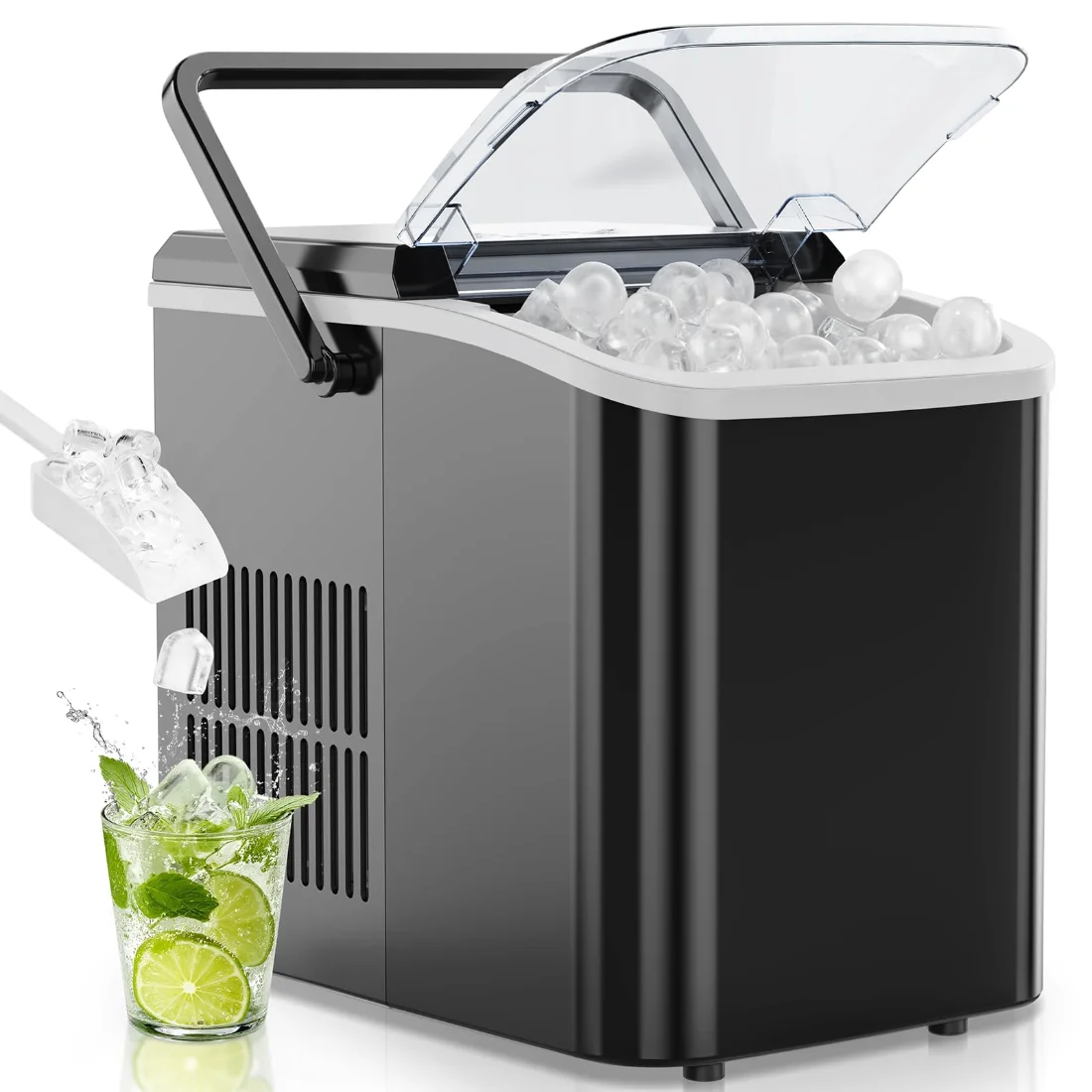OLIXIS Countertop Ice Maker with Handle