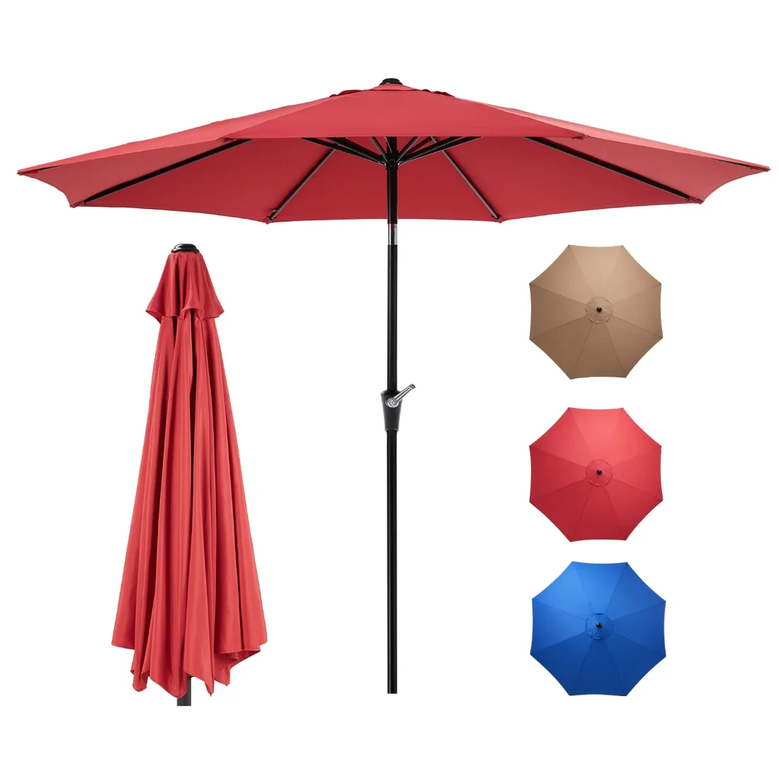 OLIXIS 9-Foot Patio Table Umbrella with Tilt