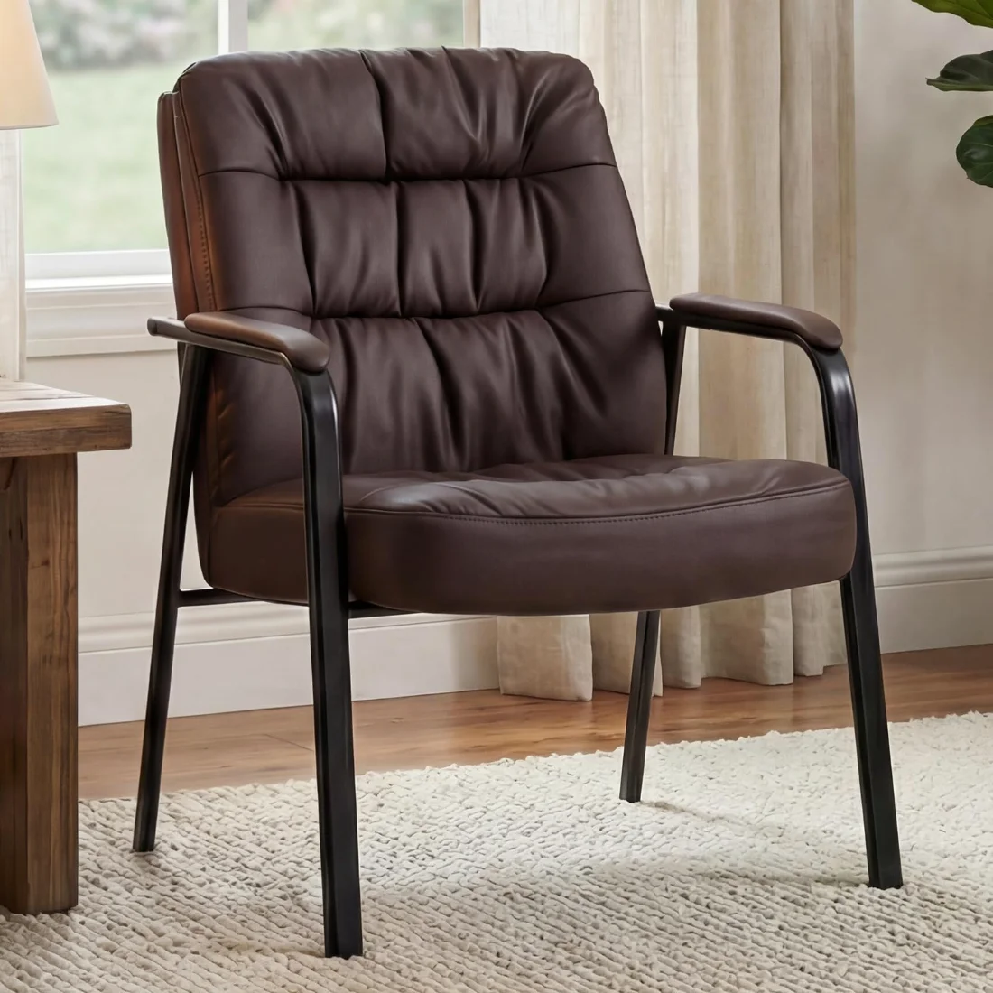 OLIXIS Faux Leather Guest Chair