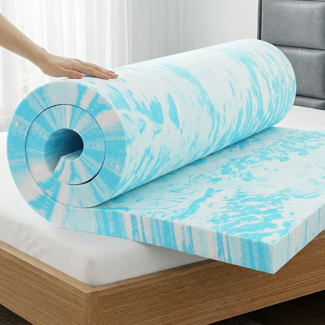 OLIXIS 3-Inch Gel Memory Foam Topper, Twin
