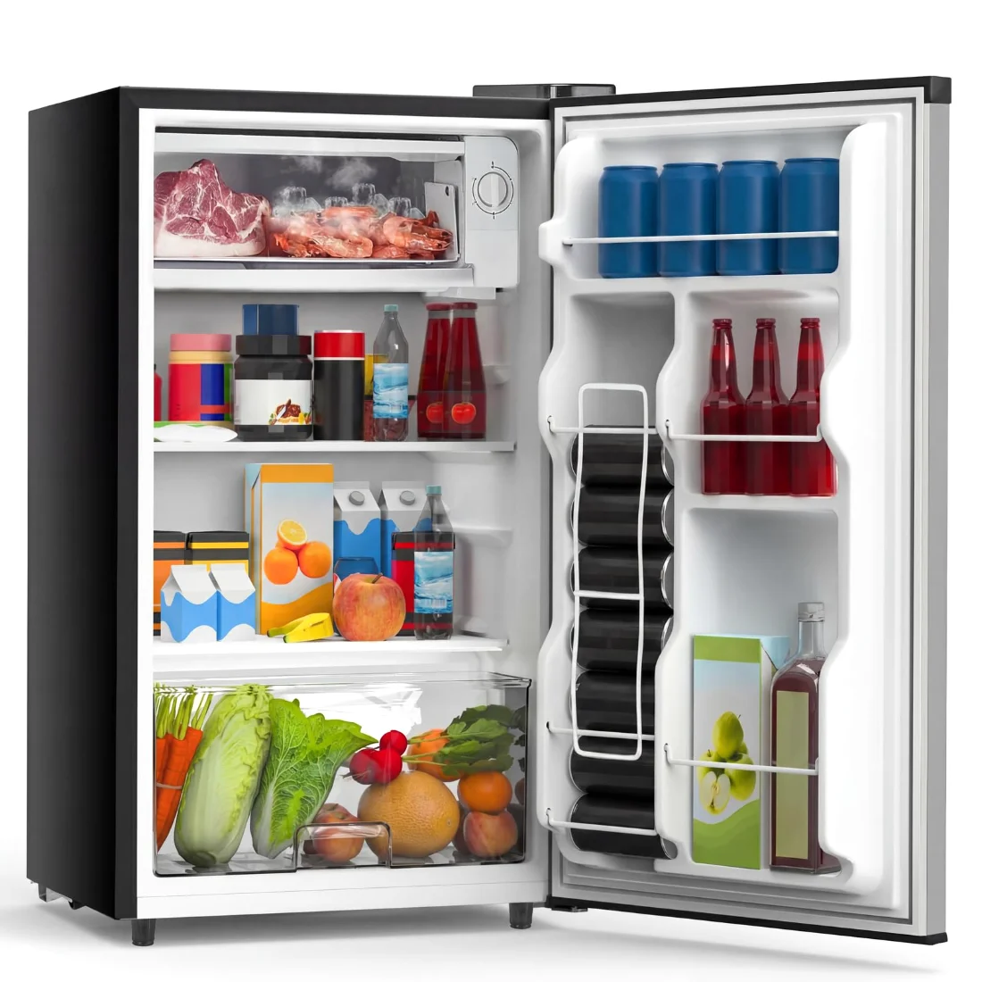 OLIXIS Mini Fridge with Freezer, 3.2 cu ft