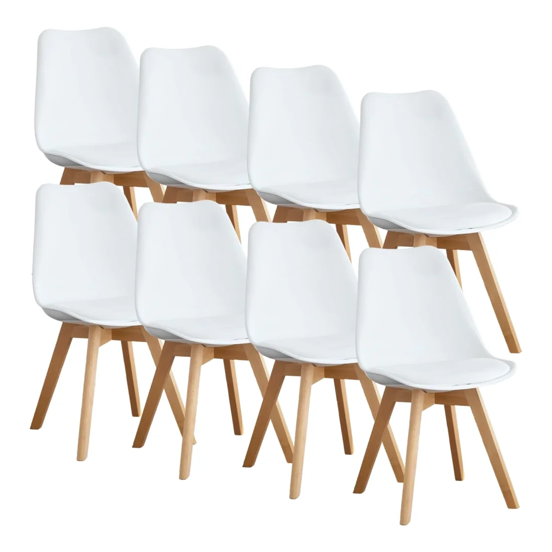 OLIXIS Mid-Century Dining Chairs, Set of 8